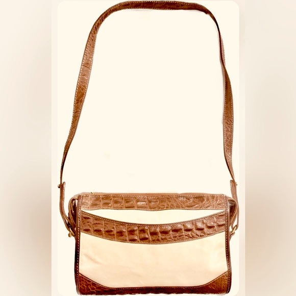 BRAHMIN Croc embossed leather multifunctional Shoulder/Crossbody/clutch bag - Picture 2 of 14